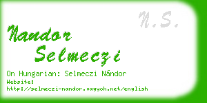 nandor selmeczi business card